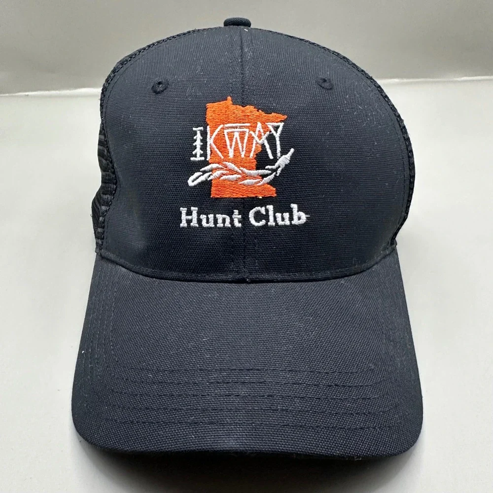 Carhartt Trucker Hat Mens OSFM Black IKWAY Hunt Club Minnesota Snapback Cap